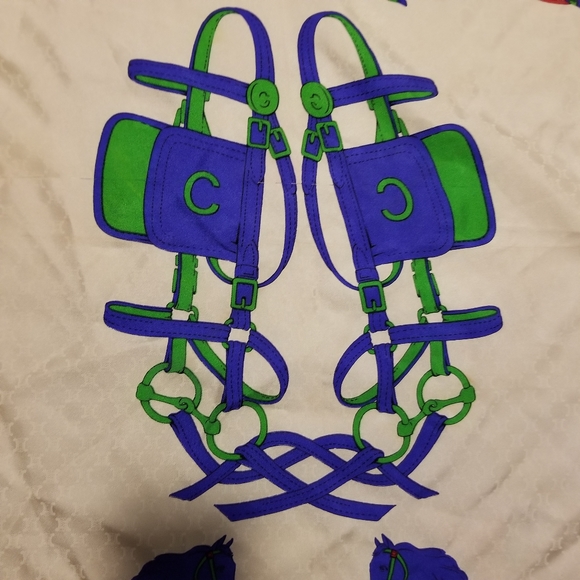 Celine Paris Silk Rolled Edge Vintage Square Equestrian Scarf - Picture 3 of 7